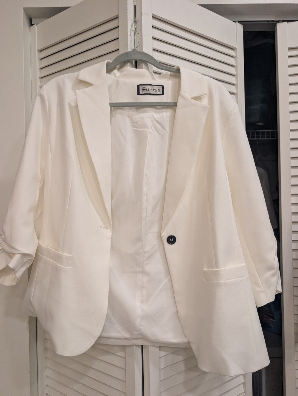 Elleven White Women's Tailored Blazer Size Large